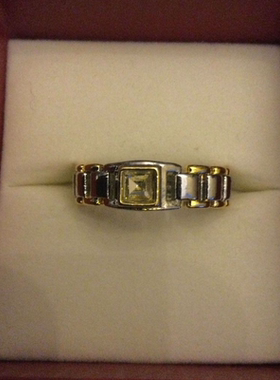 Business Inlaid White Zircon Punk Ring for Men Luxury Two