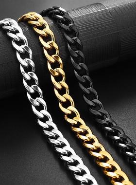 Stainless Steel Chain Necklace for Men Women Curb Cuban