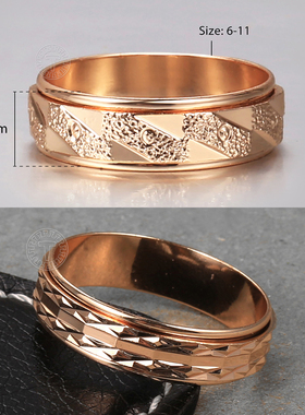 New Fashion Spinner Rings for Women Men 585 Rose Gold Color