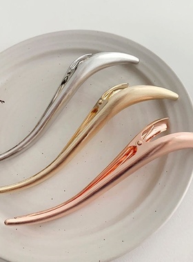 New 2023 Simple Trend Metal Gold Silver Color S Shaped Hair