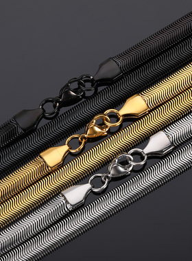 2023 Flat Snake Chain Male Stainless Steel Necklace for Men