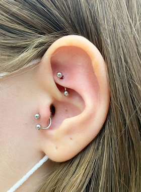 20Pcs Mixed Big And Small Size Stainless Steel Nose