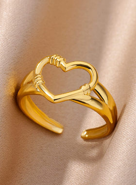 Stainless Steel Rings Hippie Geometric Stars Cross Elegant