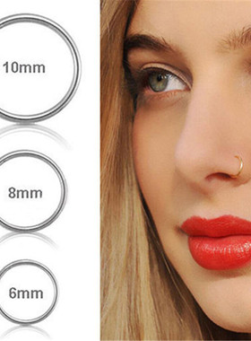 Steel Thin Small Nose Ring Hoop Cartilage Piercing Studs
