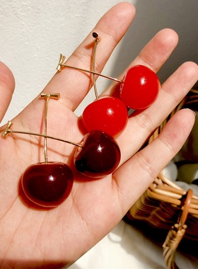 Korea Accessories for Women Cherry Fruit Drop Earrings