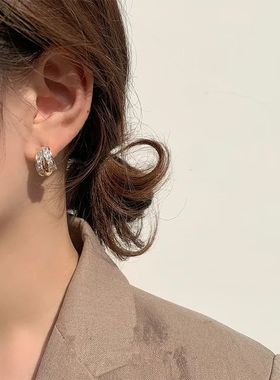 Luxury Gold Color Super Fairy Zircon Pearl Drop Earrings