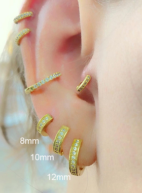 CRMYA Gold Silver Filled 16mm 14mm 12mm Flower Higgle