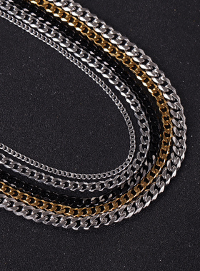 Fashion Cuban Link Chain Necklace For Men Woman Basic Punk