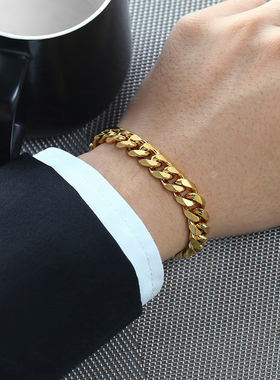 Women's Men's Bracelet Stainless Steel Cuban Link Chain