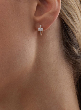 CRMYA Fashion Cubic Zirconia Cz Silver Gold Plated Hoop