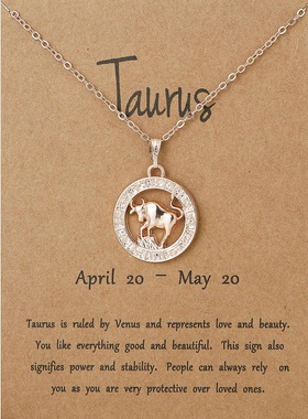 12 Zodiac Sign Constellations Pendants Necklaces for Women