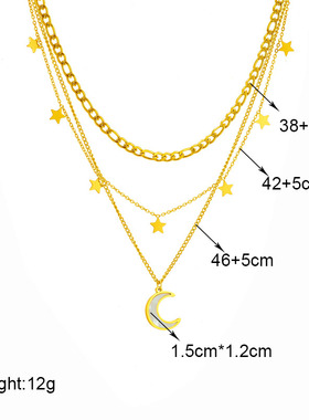 2023 316L Stainless Steel Butterfly Moon Lock Blue Eyes Pend