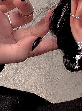 Fashion Cool Silver Color Pentagram Earrings for Women Girl