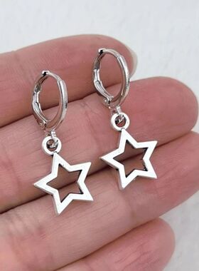 New Creative Star Hoop Earrings Fashion Simple Earrings