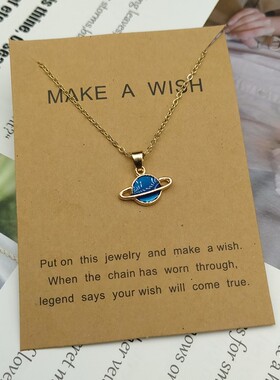 New Fashion Choker Necklace Enamel Star Moon Planet Pendant