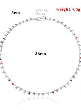 2023New Bohemian Colorful Acrylic Crystal Bead Tassel Choker
