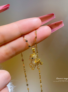 316L Stainless Steel Unicorn Pendant Chains Adjust Necklace