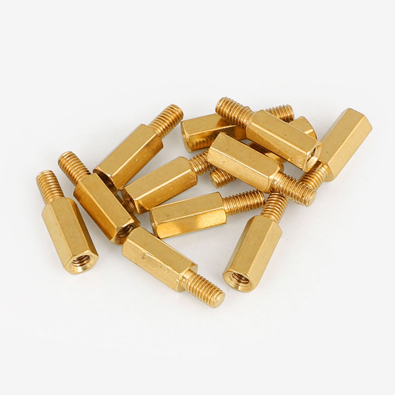 铜柱M3*5/6/8/10/12/15+6双通隔离柱M3六角螺母圆头螺丝钉共12种