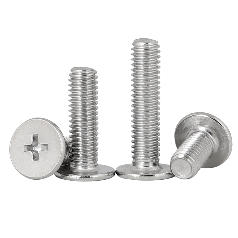 M1M1.2M1.6M2M2.5M3M4M5M6 304不锈钢CM十字薄头/扁平头/低头螺钉