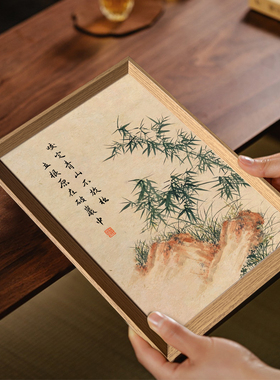 咬定青山不放松立根原在破岩中书法字画相框摆台新中式装饰画摆件