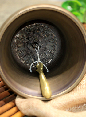 快速发货摆件尼泊尔手工法器光面五股金刚铃杵用品Z9厘米大号