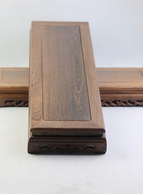 快速发货b红木长方形底座鸡翅木质摆件实木佛像奇玉石座现代中式