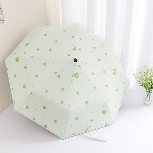 小清新花雨伞女生折叠晴雨两用加厚遮阳防晒防紫外线全自动太阳伞 - 图3
