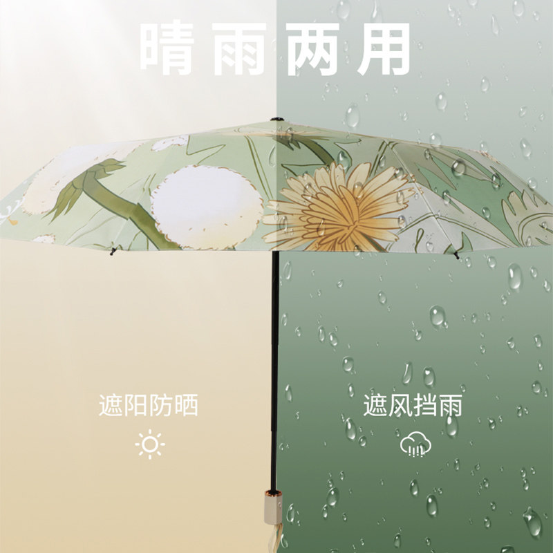 小清新可爱晴雨伞女两用学生便携折叠全自动防晒紫外线遮阳太阳伞,淘宝优惠券,粉丝福利购,淘宝优惠卷