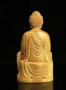 黄杨木雕坐莲阿弥佗佛释迦牟尼如来人物佛像家居车载摆件厂家直供