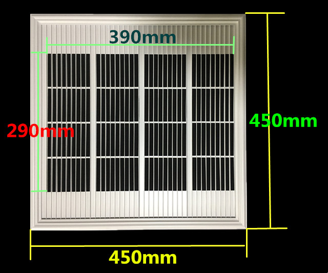 集成吊顶450*450空调 铝面板 换气铝扣板 铝面板 进出风口 嵌入式 - 图3