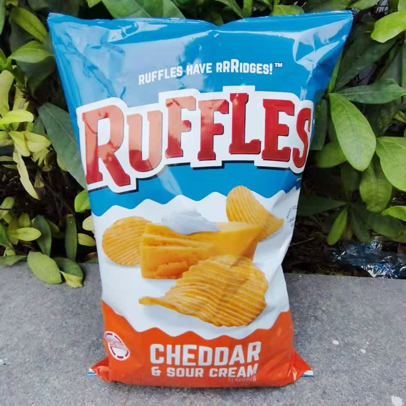 美国瑞福牌薯片土豆片马铃薯片Ruffles Potato Chips Corn Flakes - 图1