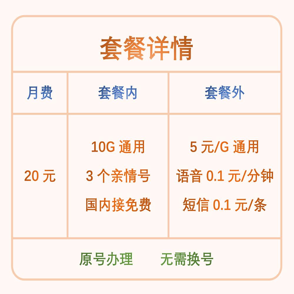 8元套餐移不换号改换套餐变更花宝藏版芒果套餐老用户降低办理 - 图0