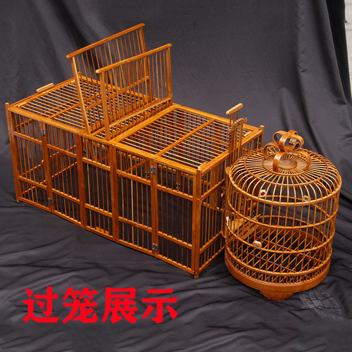 画眉鸟攻 笼打斗公笼斗鸟笼打笼比赛跑笼可折叠画眉笼方笼工四方 - 图2