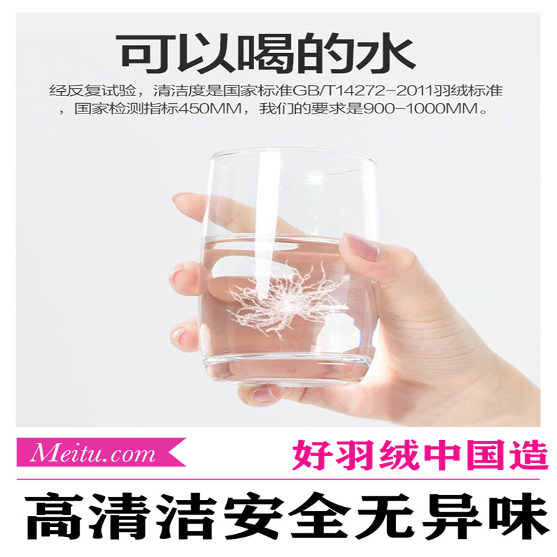 散装羽绒一斤装羽绒服羽绒被枕填充物原料95大朵白鹅白鸭绒吊吊绒 - 图0