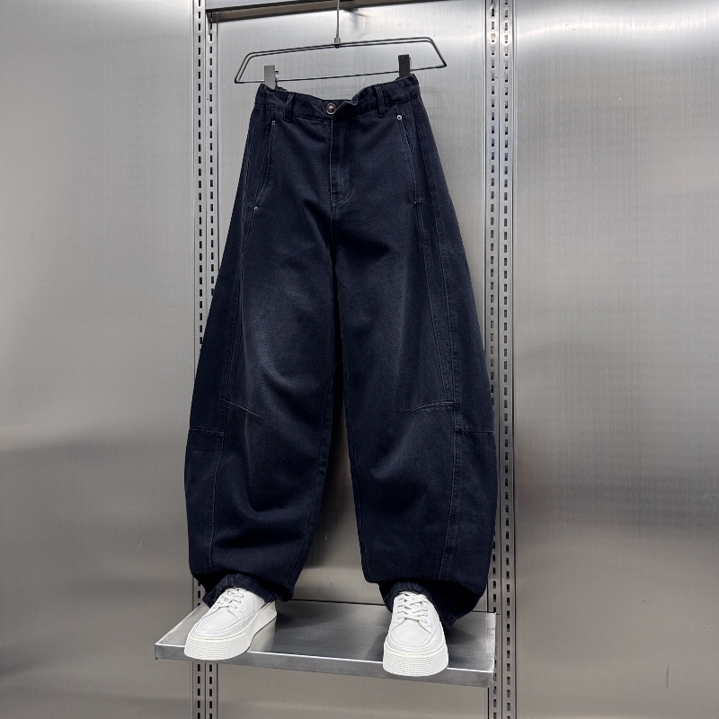 出口美国⭐Chrisma Katch~美式水洗牛仔裤春秋宽松直筒阔腿弯刀裤 - 图3