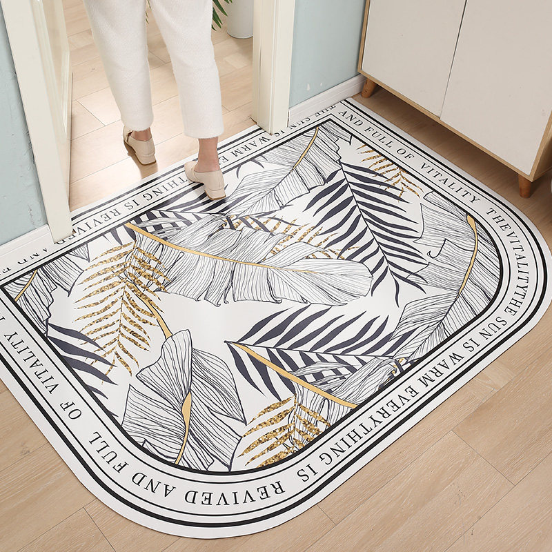 半圆入户门地垫pvc可擦免洗懒人皮革脚垫轻奢进门口玄关地毯裁剪,淘宝优惠券,粉丝福利购,淘宝优惠卷