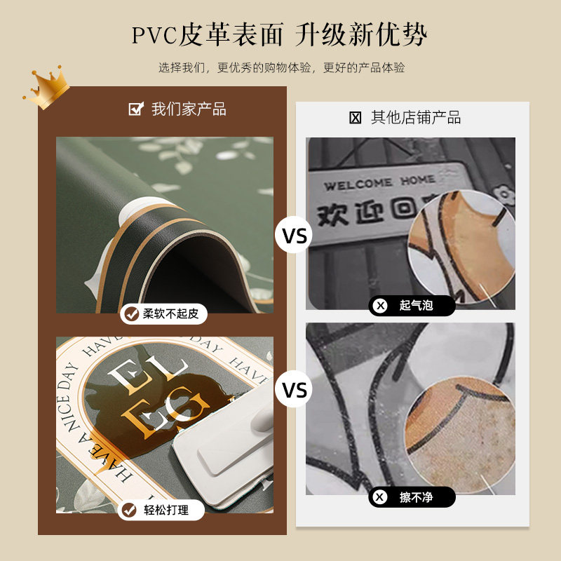 入户门地垫门口进门脚垫高级感家用皮革免洗耐脏玄关门外防滑地毯,淘宝优惠券,粉丝福利购,淘宝优惠卷