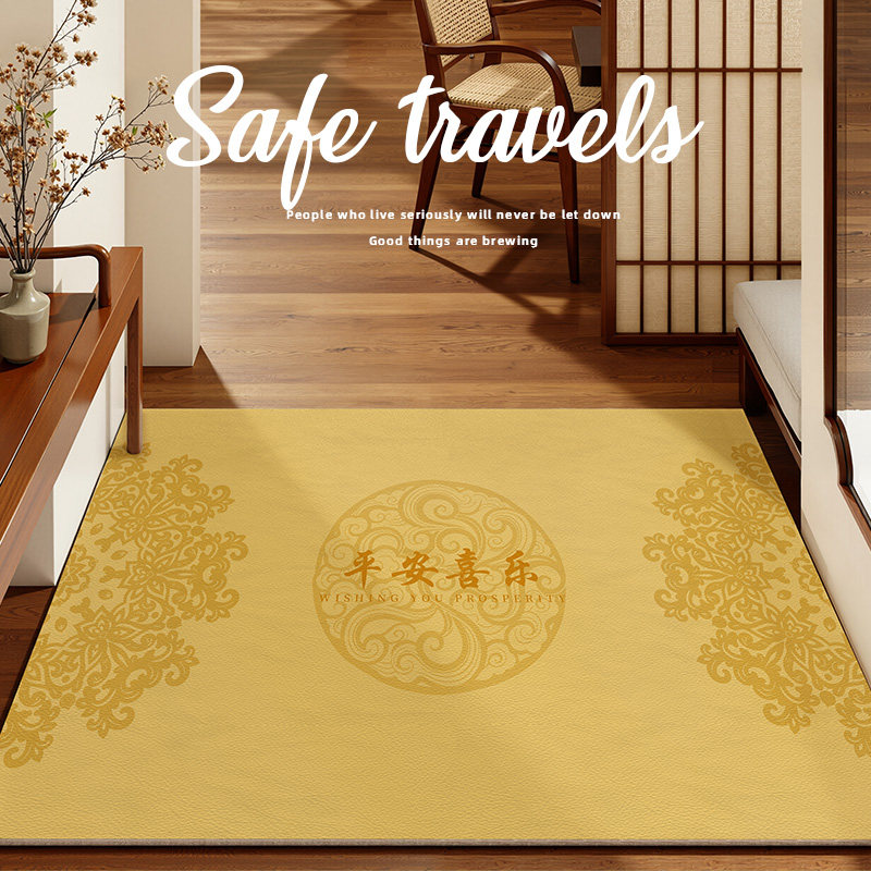 土黄色地垫入户门垫2026新款金色门口进门脚垫新中式玄关防滑地毯,淘宝优惠券,粉丝福利购,淘宝优惠卷