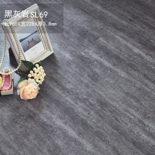 SPC锁扣石塑地板石晶大理石纹水泥灰pvc卡扣式耐磨防水服装店餐厅 - 图3