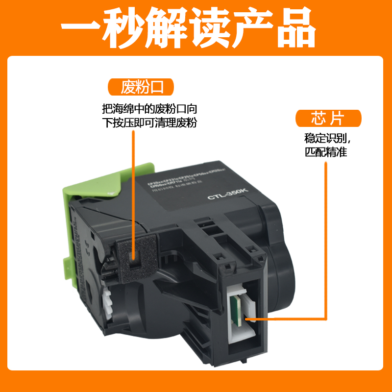 适用奔图CM7115DN粉盒硒鼓CP2510DN CM7000FDN CP2500DN打印机墨盒耗材pantum CM7100FDN CTL-350H彩色碳粉盒 - 图2