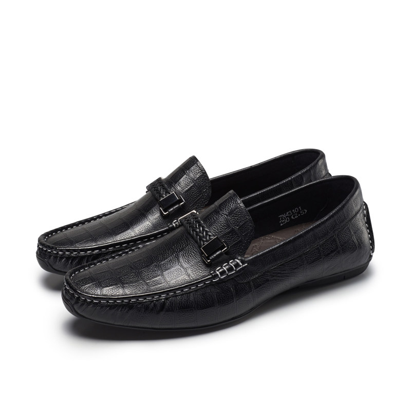 宾度男鞋秋冬季男士商务休闲皮鞋男豆豆鞋真皮软底套脚舒适爸爸鞋,淘宝优惠券,粉丝福利购,淘宝优惠卷