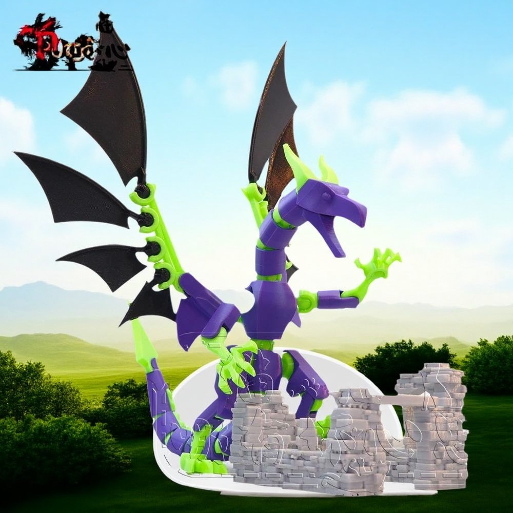 新款免拼装成品多关节可动飞龙火龙人偶手办模型解压玩具创意摆件,淘宝优惠券,粉丝福利购,淘宝优惠卷