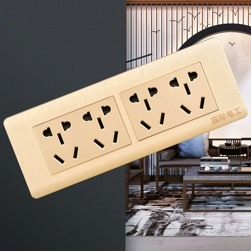 Международный электрический розетка 118 Переключатель четырех -дигитов двенадцать пор, 12 -яма 20 -отверстие на стеновой панели