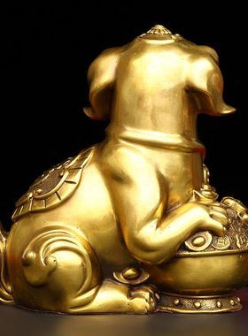 纯铜金钱狗摆件工艺品十二生肖狗招财风水家居装饰品招财开业礼品