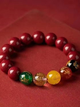 打麻将赢钱神器把把胡逢赌必赢稳赢朱砂手串护身符五路财神手链