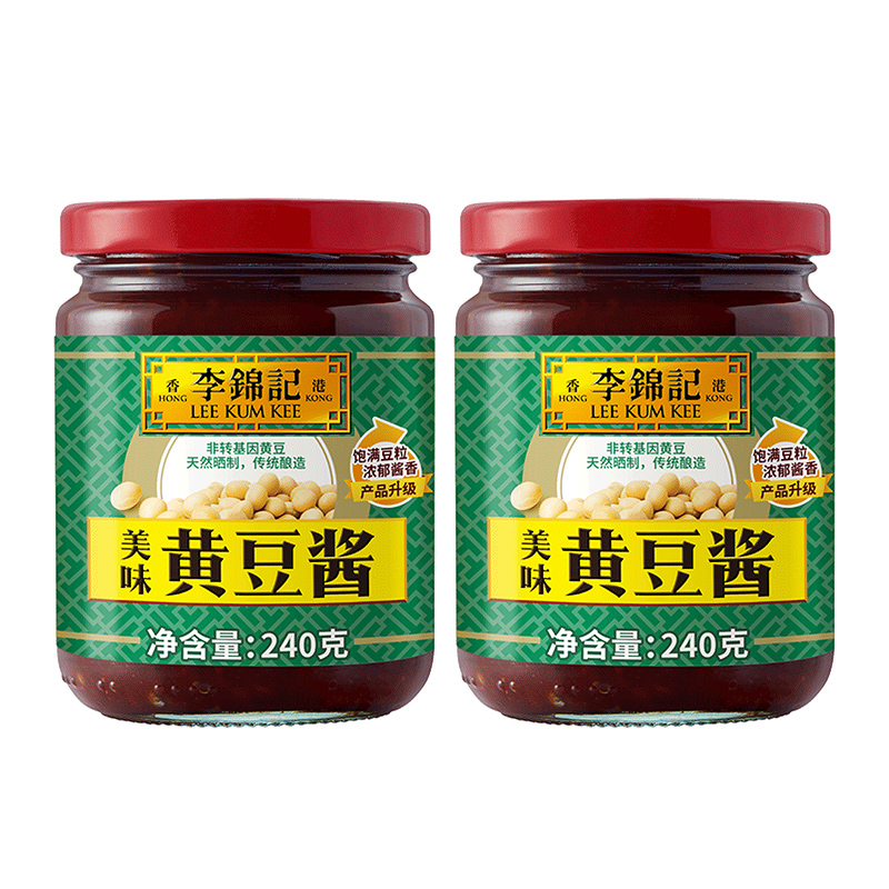 李锦记美味黄豆酱240g*2瓶拌饭拌面酱炒菜炒年糕豆瓣酱调味酱蘸酱 - 图3