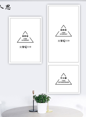 消防栓装饰遮挡平安贴纸配电箱