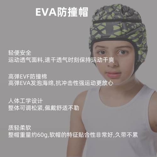英式腰旗橄榄球软盔成人儿童守门员护头防撞帽训练棒球足球护具 - 图1