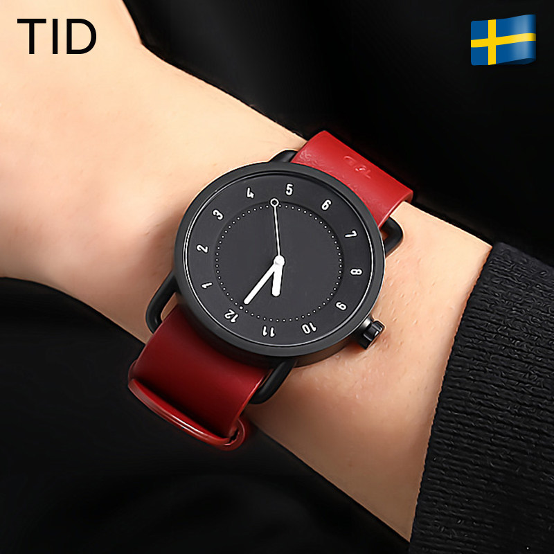 tid正品小黑盘时尚男士欧美手表 tidwatches欧美腕表