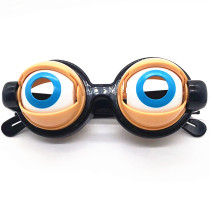 Crazy Eyes Toys Peculiar creative funny Funny Prop Glasses Pull Wire will blink an eye for children to blame for the spectacle